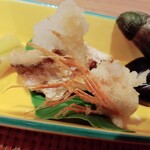 和食ながい - 甘鯛の塩焼き、海老頭のから揚げ