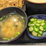 Yoshinoya - お味噌汁&オクラコンビ…