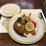 Resutorammubi - ハンバーグ＆海老フライセット（税込み１５４０円）