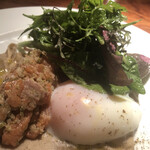 ヌガ - サーモンと半熟卵のガレット