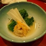 天ぷら 川辰 - 菜の花、ウド、アサリ