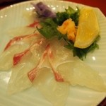 天ぷら 川辰 - 鯛の刺身