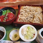 Teuchi Soba Echigoya - ミニまぐろ漬丼とせいろ 1150円