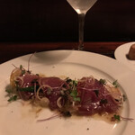 9 nove - 初ガツオの軽いスモーク　マスタードドレッシング