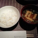 瀬里奈 - 魚沼産こしひかりご飯と味噌汁です。