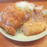 とんかつ 一 - ランジリとんかつ（左：バラ先側、右：ロース芯側）(2012年10月①)