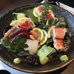 銀座 かに匠 - お刺身の盛り合わせ