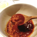 カセント - 甲殻類の入ったメロッソ（おじや）