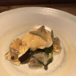 酒井商会 - 帆立と水茄子の酢味噌和え