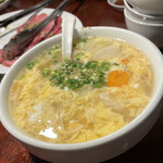 ホルモン焼肉 しあわせや - 玉子スープ ¥400