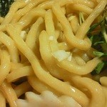 武蔵野アブラ學会 - 201210 武蔵野アブラ學会 満腹セット（武蔵野油そば大盛）食べ応えのある極太麺.jpg