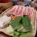 Shokujidokoro Fukuya - 和豚もち豚しゃぶ定食　１６８０円