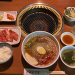 焼肉の三是 - 冷麺・カルビセット
