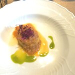 La Brianza - 和歌山県産極みトウモロコシスフォルマート豚ラグーとスプラウト。極みトウモロコシの甘みとねっとり口どけラグーソースがコクをプラスしていてとてもおいしい♪前回のスフォルマートと違うアレンジ新しい美味しさ♡