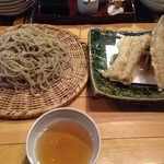 蕎房 猪口屋 - 穴子天ざる　蕎麦