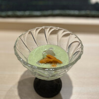 鮨 権左衛門 - 茶豆のすり流し