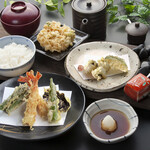 天ぷら つな八 - 季節ランチ　　はもと夏野菜定食