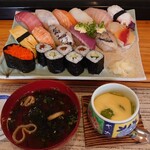 ん寿司 - 寿司いっぱいランチ(平日限定)1100円