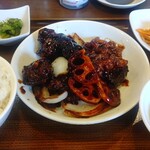 加納食堂 - 真っ黒酢豚定食