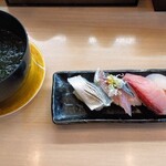 回転寿司　江戸ッ子 - 5貫ランチ(このしろ、真アジ、ひらまさ、平目、真鯛)(495円)