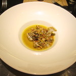エクアトゥール - アズキハタのロティ、江戸前アサリと黄柚子のナージュ