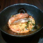 おっと、リゾットに魚が乗ったのもおいしい