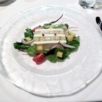 フランス料理グルメ - ホワイトアスパラのゼリー寄せとムース