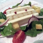 フランス料理グルメ - ホワイトアスパラのゼリー寄せとムース