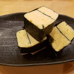 寿司一心 - たまごアテ。海苔の巻き方が可愛い。