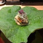 おみ乃 - 伊達鶏のもも肉 冷しゃぶ ちり酢ゼリー