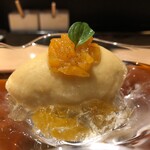 おみ乃 - 枇杷とアールグレイのシャーベット（アップ）