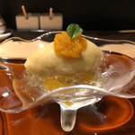 おみ乃 - 枇杷とアールグレイのシャーベット（ややアップ）