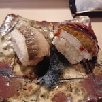 登喜和鮨 - 穴子(塩と煮詰め)