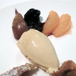フランス料理グルメ - コンポート３種　キャラメルアイス