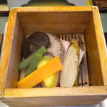 青山やまと - 朝食　野菜とベーコンの蒸篭蒸し