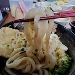 Ono udon - 鶏天ぶっかけの大盛り