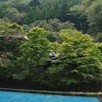 ベーカリー＆テーブル 東府や 足湯カフェ - 向こうは『カフェアールデコ』。紅葉したら綺麗だろうな…。