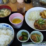 Shokudou Irokawa - 日替り定食550円(おろしハンバーグ)