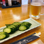 かっすい亭 - おつまみにきゅうり浅漬け