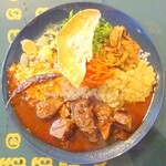 ロイヤルグリーン レストランアンドバー - 魚カレー(上から)