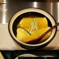 北新地 君しま - 注文してから焼くだし巻き玉子、あんかけ。