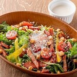 Caesar salad with chargrilled bacon