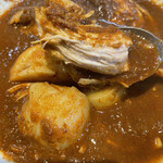 sync curry sapporo - チキンとじゃがいものカレー　チキンアップ2