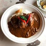 カレーハウスジブ - レンダン＆カニクリームコロッケカレー