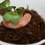 一丁 - お通し,もずくのエビ乗せ,サッパリして美味しい