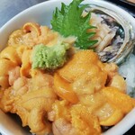 海鮮味処 新生 - 二色丼（うに・あわび）