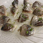 trattoria e poi - 入梅イワシ　　　　ミントと青唐辛子のマリネ