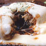 わ楽 - ハンバーグ 断面