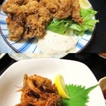 ずぼら - 2012/10カキフライ・すみいかフライ・エビの唐揚げ