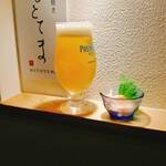 炭火焼き ひとてま - 当店のプレミアムモルツ「香るエール」。各個室にある、写真の様に撮れば、インスタ映えしますよ。